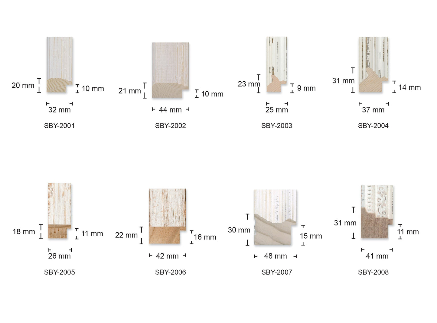 Extra Large Shabby White Washed Photo Frames A2, A1, A0, 18x18", 20x20", 24x24",