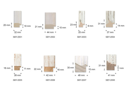 Extra Large Shabby White Washed Photo Frames A2, A1, A0, 18x18", 20x20", 24x24",