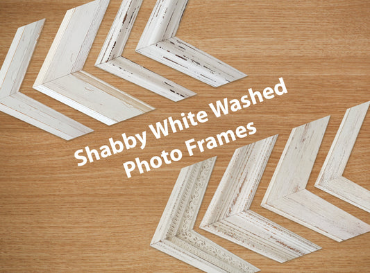 Shabby White Washed Photo Frames A4, A3, 8x10", 8x12", 10x13", 11x14", 12x18" size AU Made