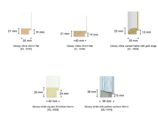 Extra Large Glossy White Photo Frames A2, A1, A0, 18x18", 20x20", 24x24", B3, B2
