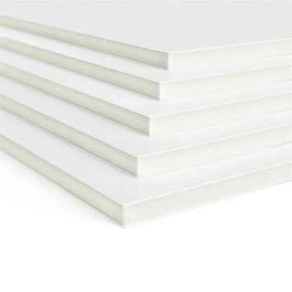 5x White Self Adhesive 5mm Thick Foamboard Backing Board Extra rigid Acid Free