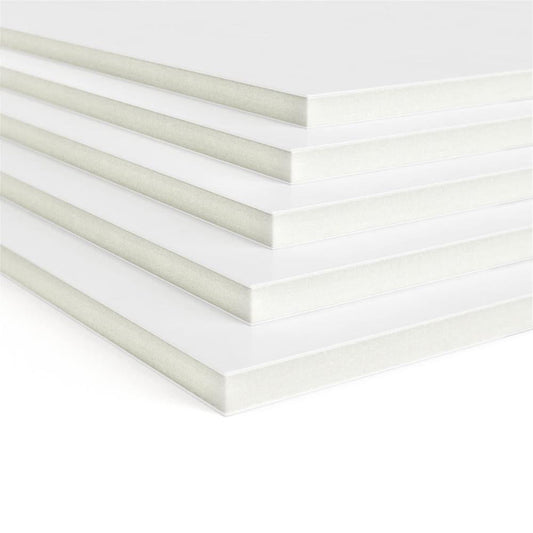5x White Self Adhesive 10mm Thick Foamboard Backing Board Extra Rigid Acid Free